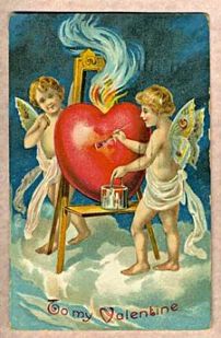 Antique Valentine's Day Card (1909)